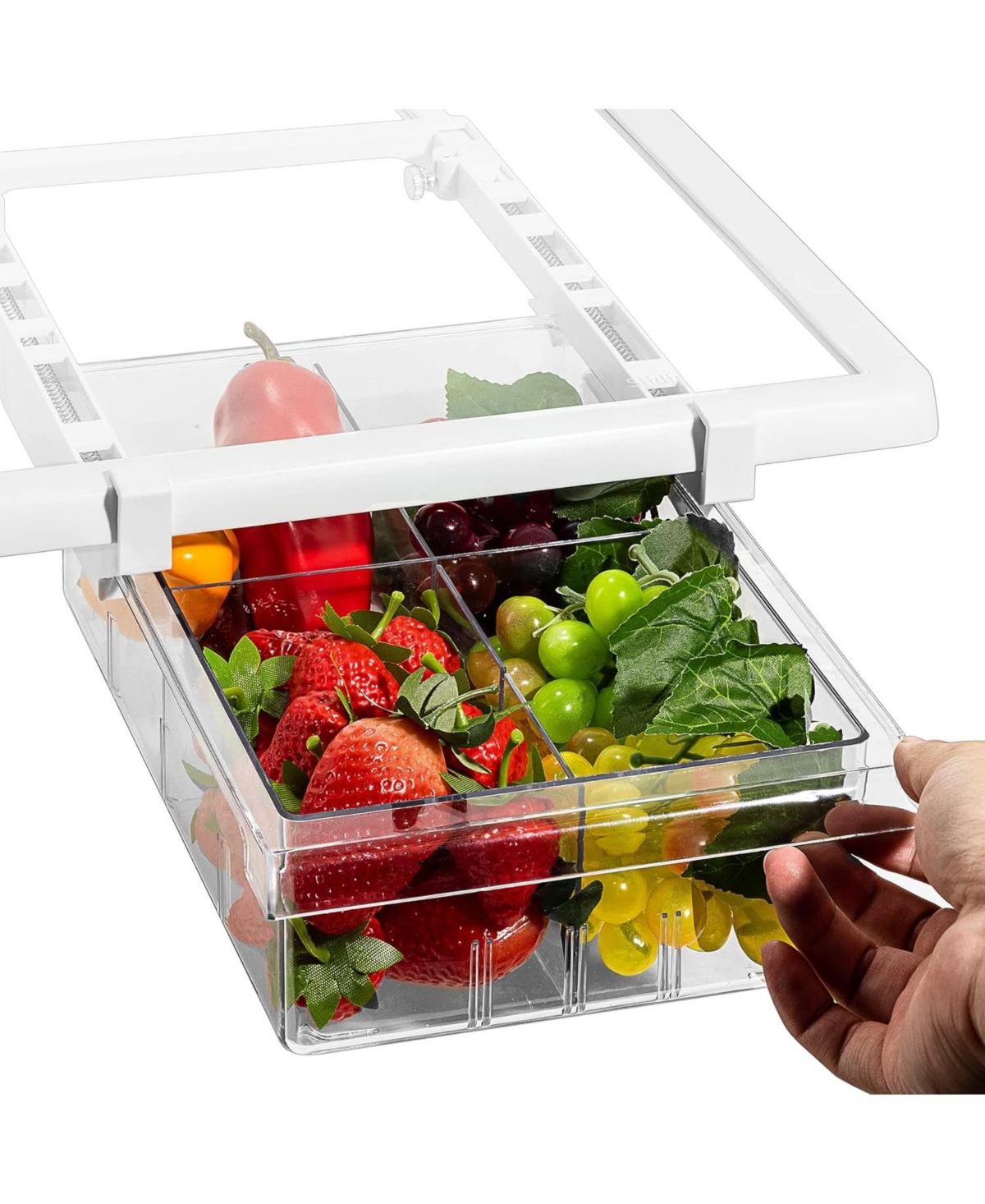 Pull Out Fridge Drawer - Attachable Deli Drawer - Clear