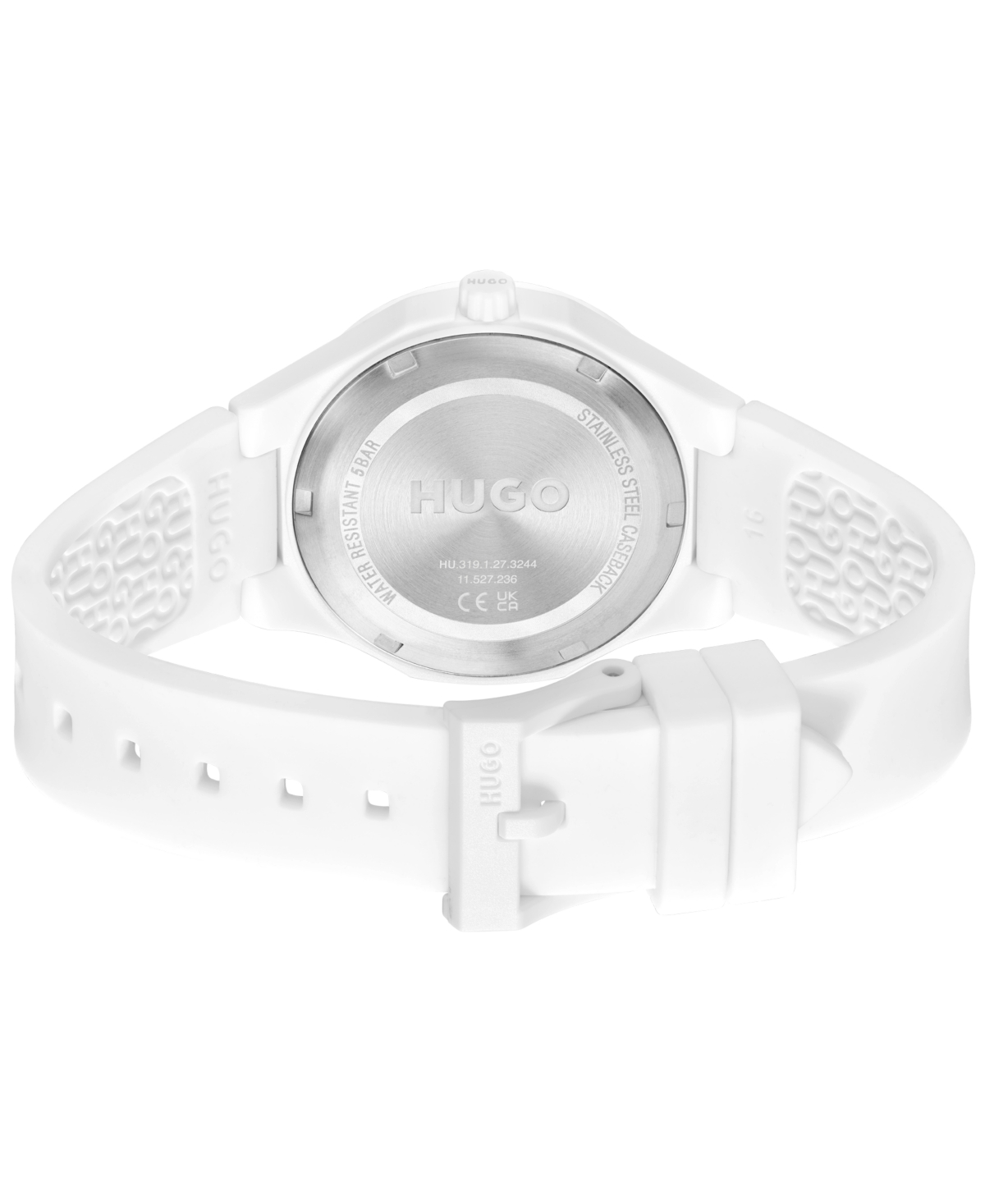 Shop Hugo Women's Lit For Her Quartz White Silicone Watch 36mm