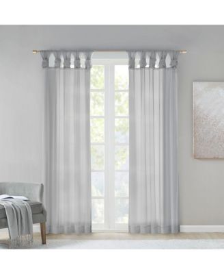 Madison Park - Ceres 50" x 63" Twisted Tab Top Sheer Curtain Set