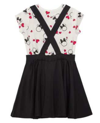 Toddler Girls Minnie Hearts Short Sleeve T-shirt and Dress, 2 Pc. Set