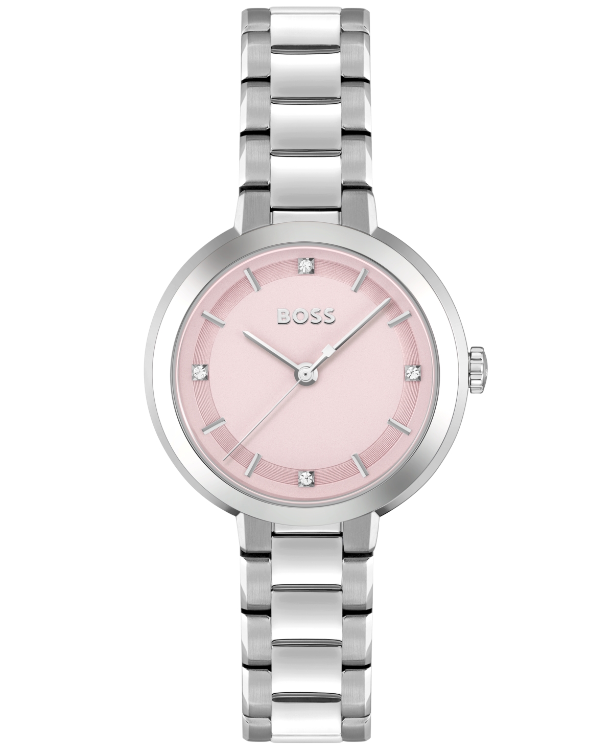 Shop Hugo Boss Boss Women's Sena Quartz Silver-tone Stainless Steel Watch 34mm