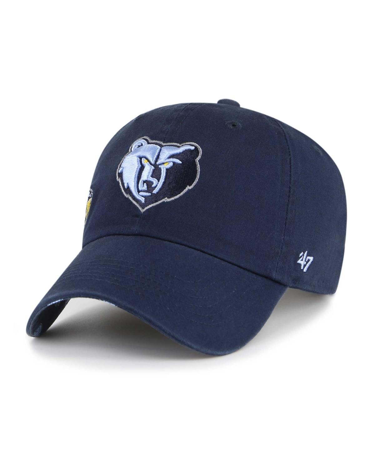 Shop 47 Brand Women's ' Navy Memphis Grizzlies Confetti Undervisor Clean Up Adjustable Hat