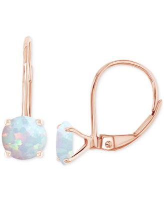Lab-Grown Opal Polished Leverback Earrings (5/8 ct. t.w.)