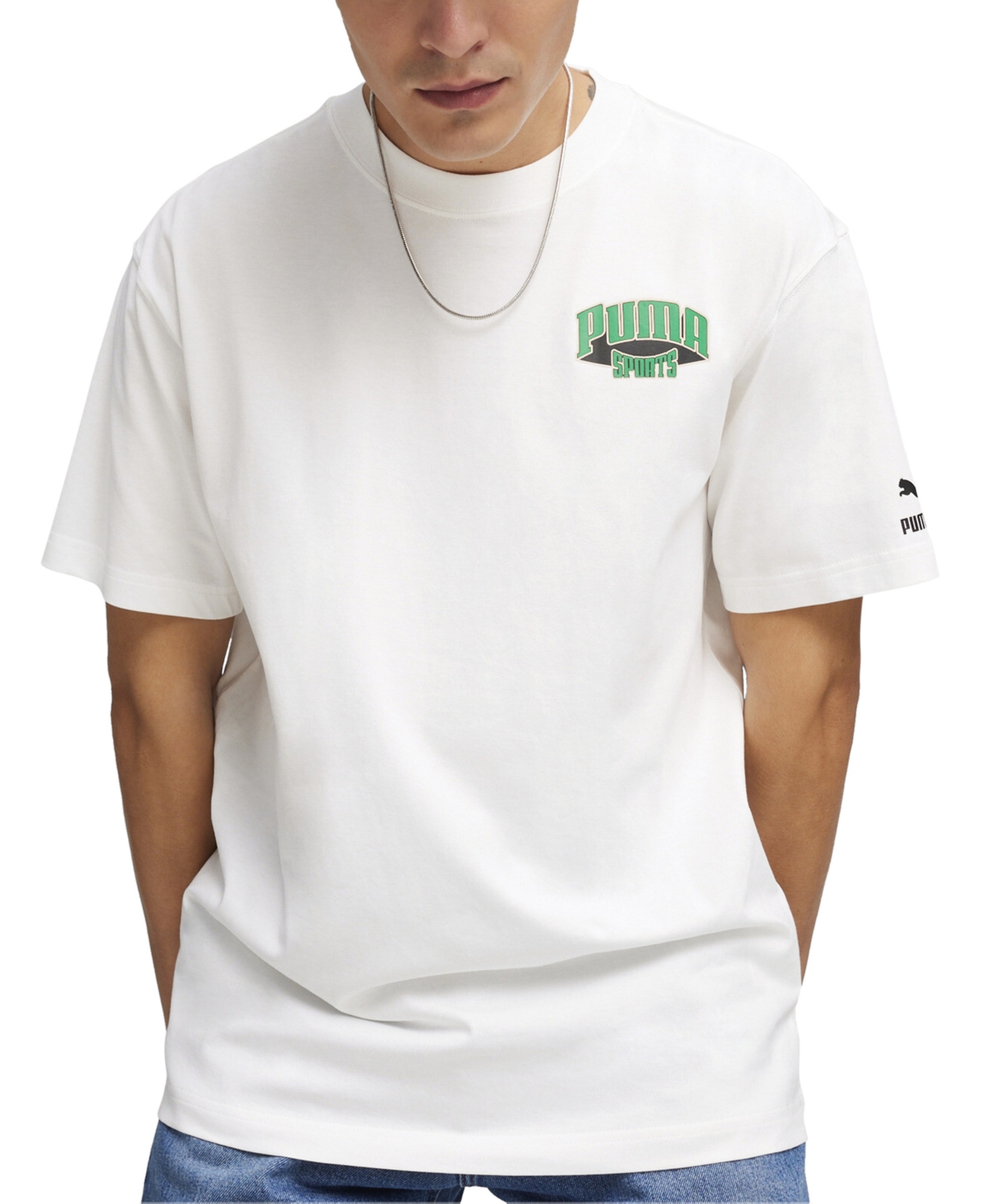 Shop Puma Men's Team For The Fanbase Logo Graphic T-shirt In  White