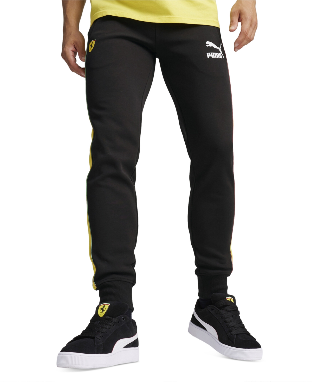 Puma Men's Ferrari Race Iconic T7 Track Pants In  Black
