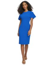 Kasper Petite Size Cap Sleeve Princess Seam Crepe Sheath Dress, Dillard's  in 2023