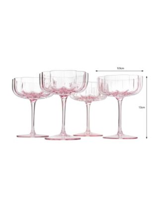 The Wine Savant Cocktailgläser Ohne Stiel – 2er-Set Mit Diamant-Design, Matt-silberfarben, Ideal Für Partys & Hochzeiten