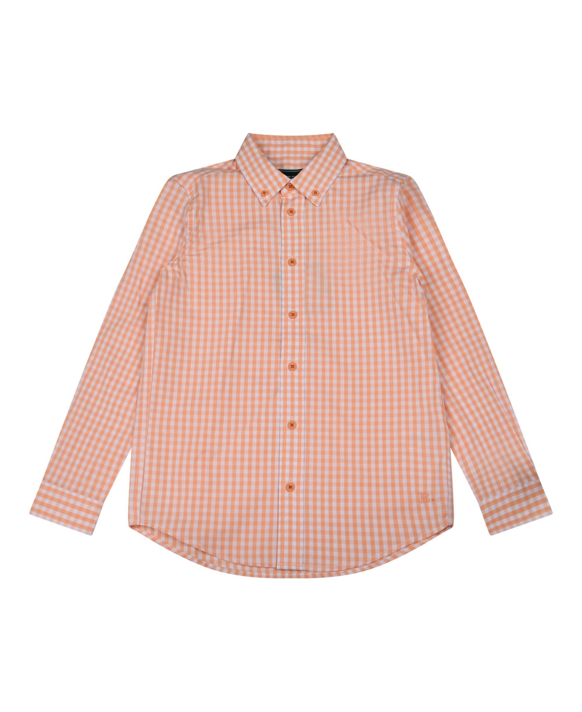 Brooks Brothers Kids' Big Boys Pinstripe Woven Long Sleeve Poplin Shirt In Coral Peach