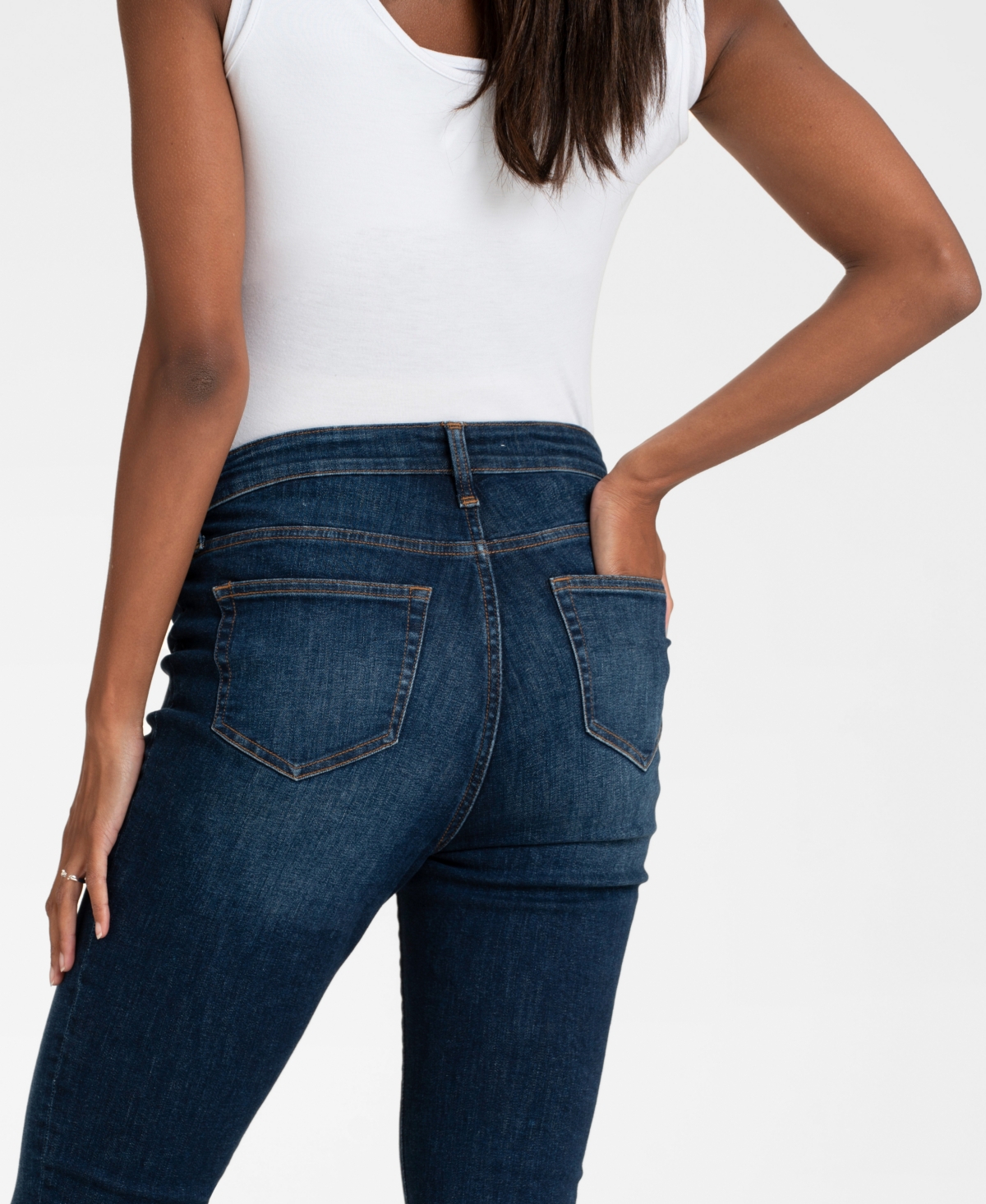 Shop Seraphine Women's Under Bump Skinny Maternity Jeans In Medium Blue