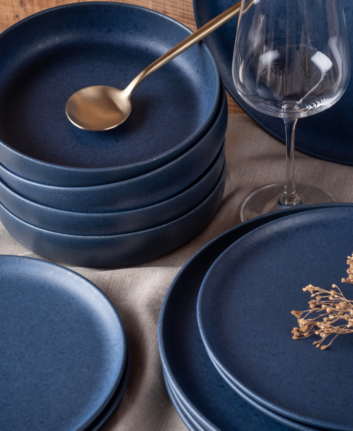 Stone Lain Porto By  Macchio Stoneware 12 Pc. Dinnerware Set, Service For 4 In White Matte