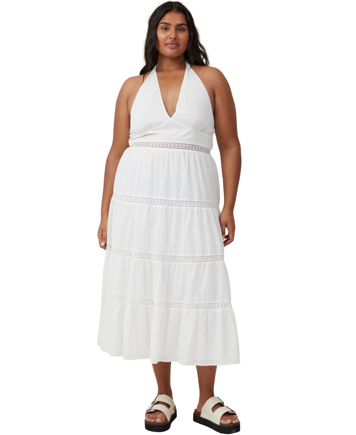 Cotton On Women's Stella Halter Maxi Dress In White