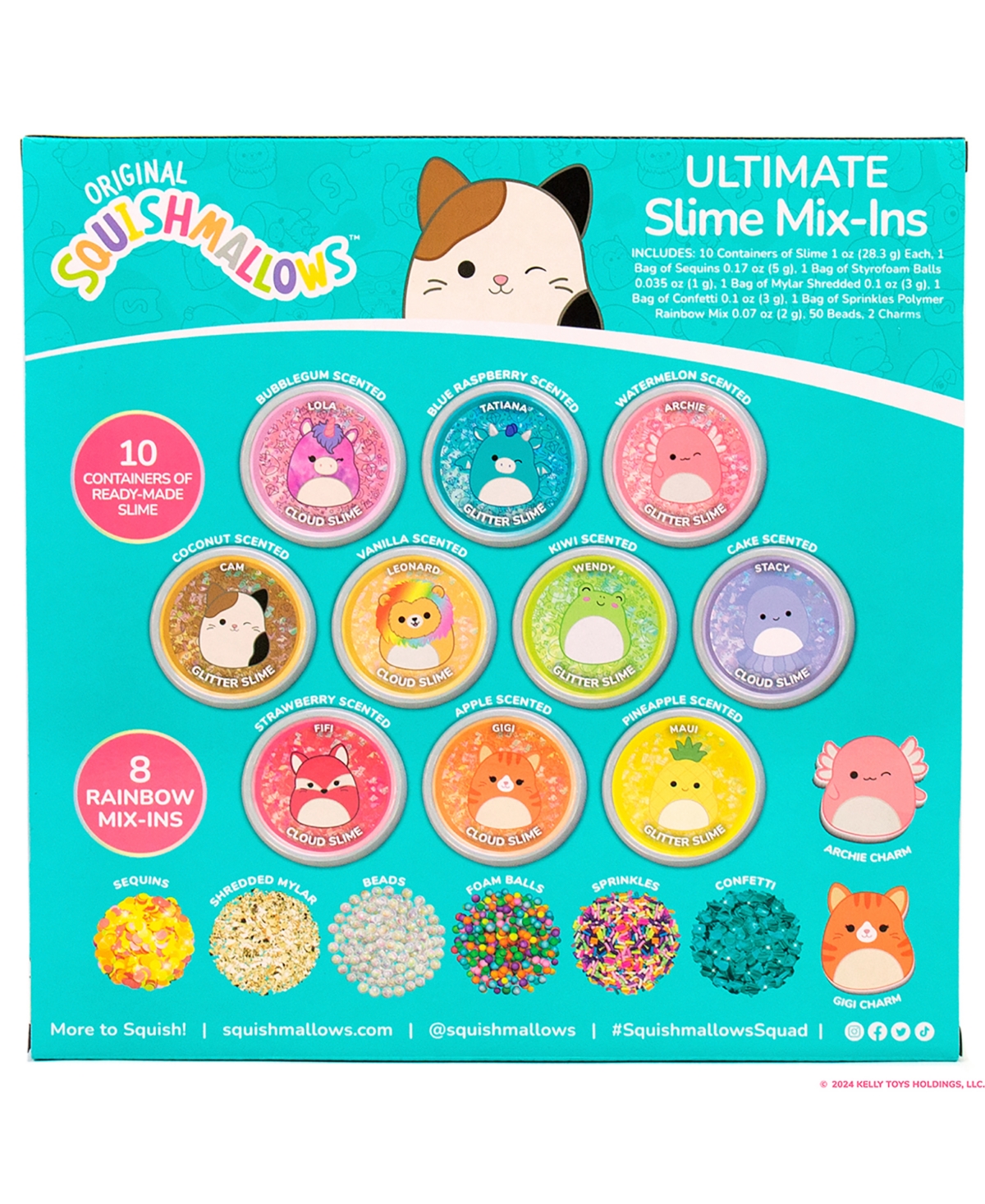 Squishmallows Kids' Original Ultimate Slime Mix'ins, 10-pack In Multi ...
