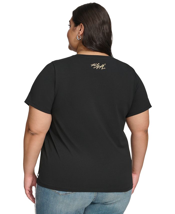 T-shirt Cap Sleeve Avec Tour Eiffel Brodée - Coton 100% - Taille M - Rose Multicolore