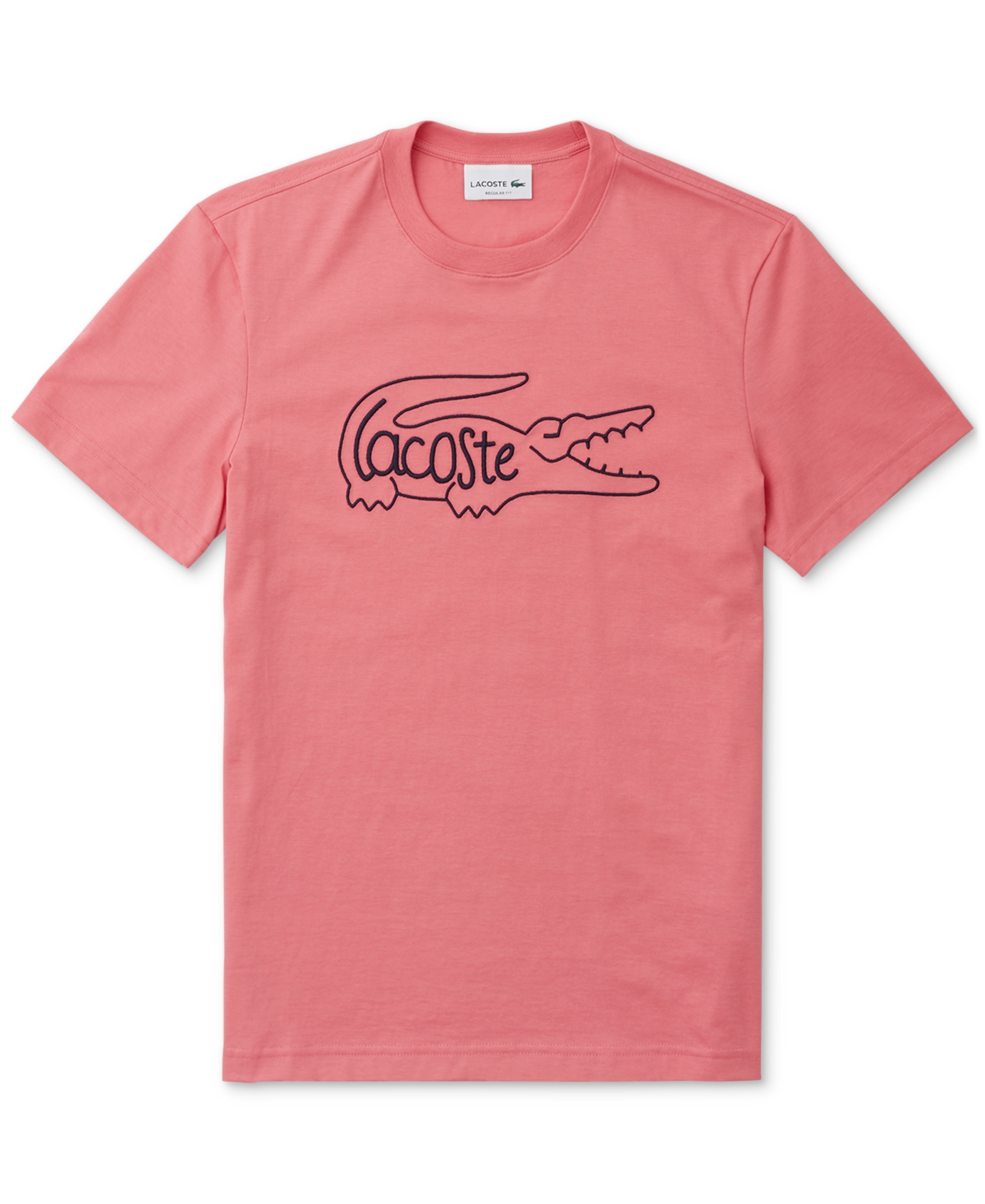 Shop Lacoste Men's Lifestyle Crewneck Logo Graphic T-shirt, Created For Macy's In Pqu Alice