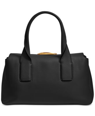 Amagansett Soft-Rolled Leather Satchel with Sculpted Magnet Closure