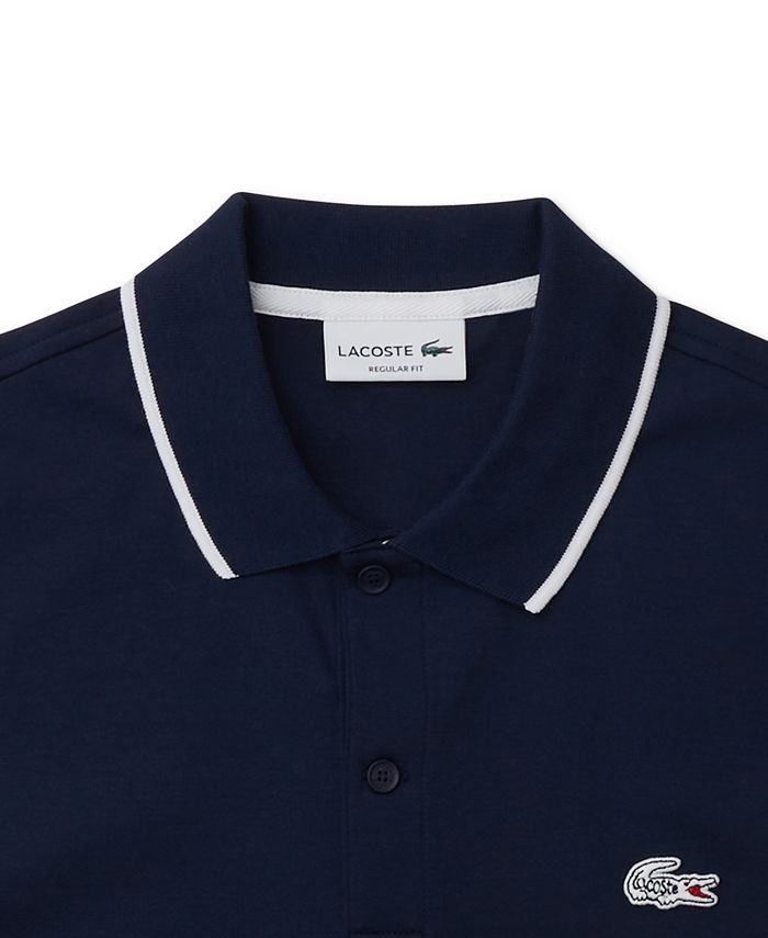 Lacoste Men's Regular-Fit Tipped Polo Shirt, Created for Macy's - Macy's