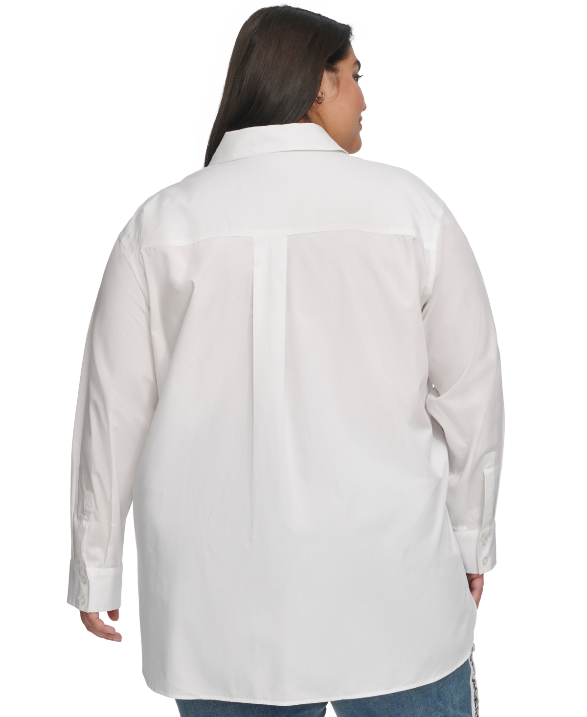 Karl Lagerfeld Paris Plus Size City Scene Cotton Shirt, First@Macy's
