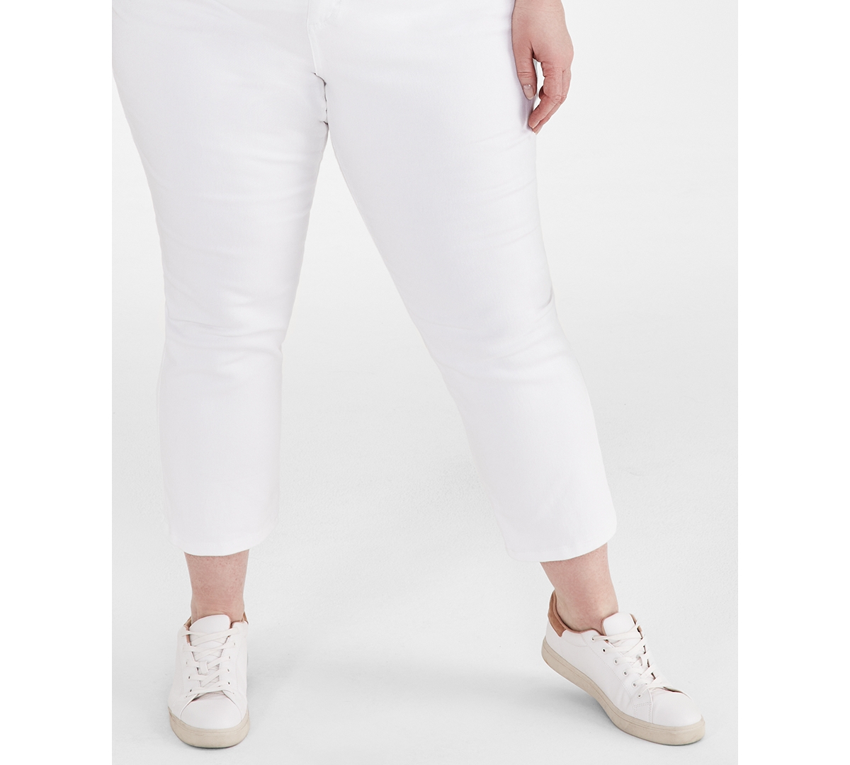 Style & Co Plus Size High-Rise Cuff Capri Jeans, Created for Macy's