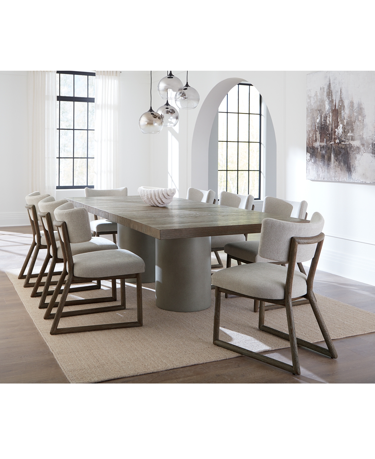 Bernhardt Fantasia 9pc Dining Set (table + 8 Side Chairs) In No Color