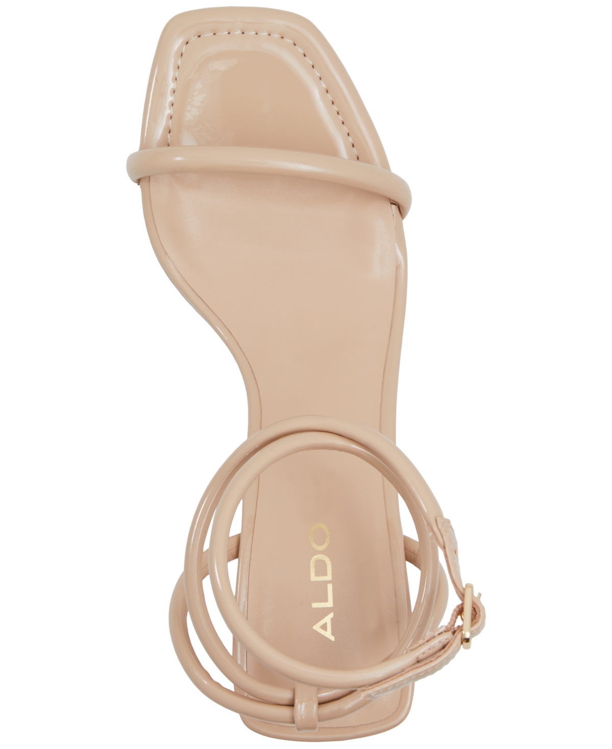 Shop Aldo Women's Dime Strappy Ankle Wrap Dress Sandals In Silver Snake Emblem