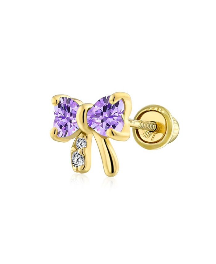 Bling Jewelry Tiny Minimalist Cubic Zirconia Lavender Simulated