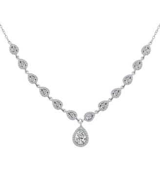 Cubic Zirconia Necklace, CZ Teardrop Necklace, CZ high quality Jewelry