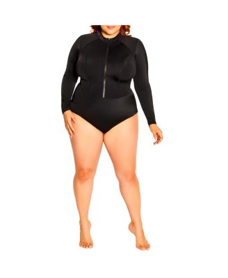 Plus Size Cancun Long Sleeve 1 Piece