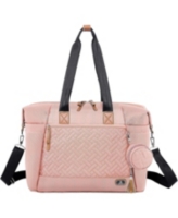 Dikaslon Diaper Bag Tote with Pacifier Case and Changing Pad Multifunction Baby Bag - Pink