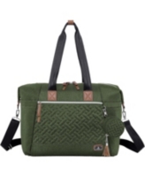 Dikaslon Diaper Bag Tote with Pacifier Case and Changing Pad Multifunction Baby Bag - Olive green
