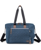 Dikaslon Diaper Bag Tote with Pacifier Case and Changing Pad Multifunction Baby Bag - Navy blue