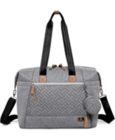 Dikaslon Diaper Bag Tote with Pacifier Case and Changing Pad Multifunction Baby Bag - Grey