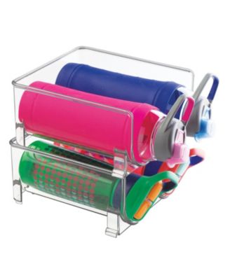 mDesign Plastic Stackable 2 Bottle Water Bottle Storage Organizer Rack ...