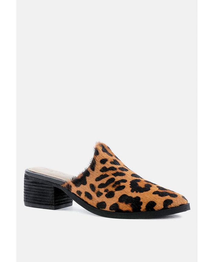 Stacked heel mules 2025