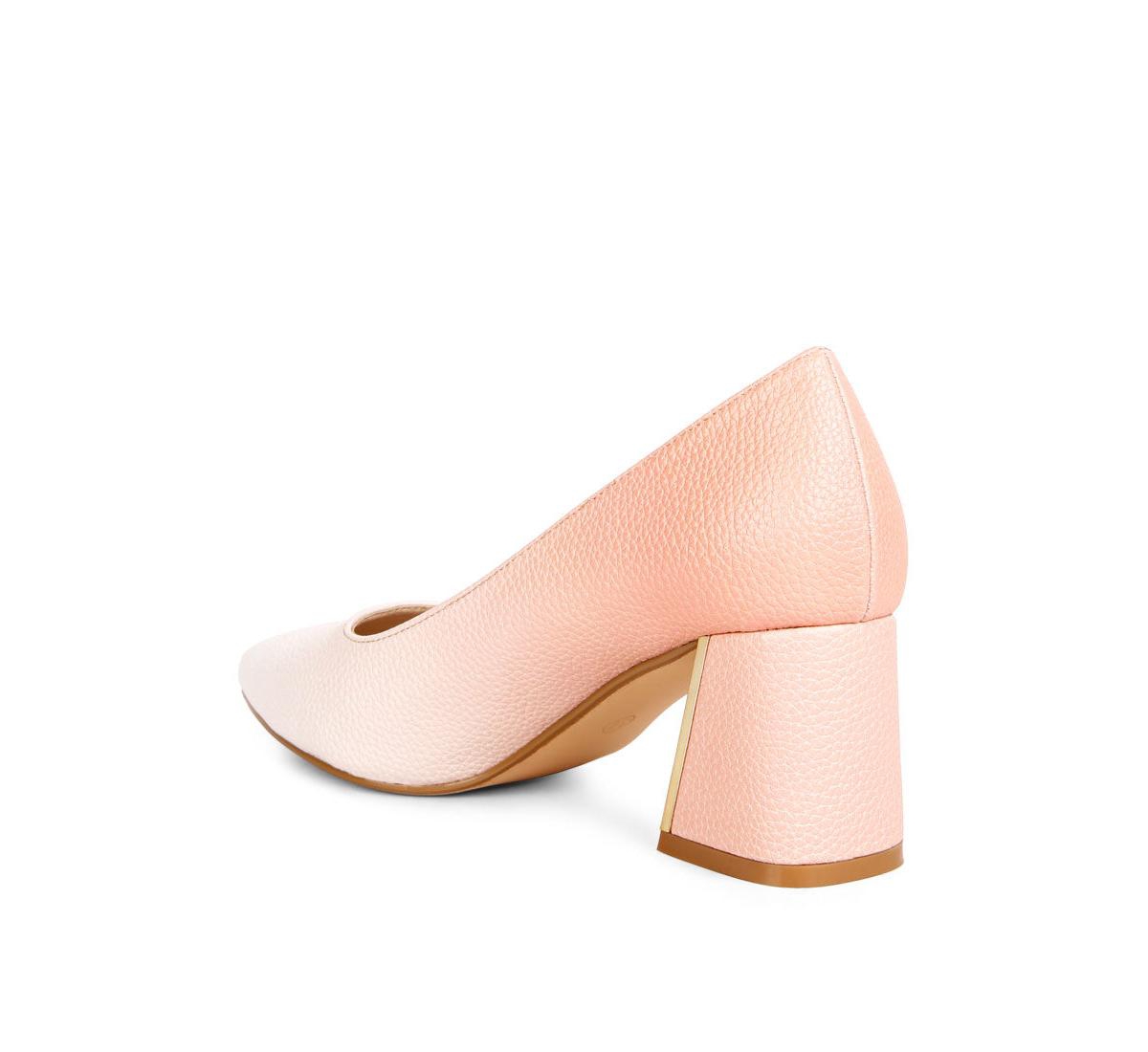 Women's Harlow metallic accent block heel pumps