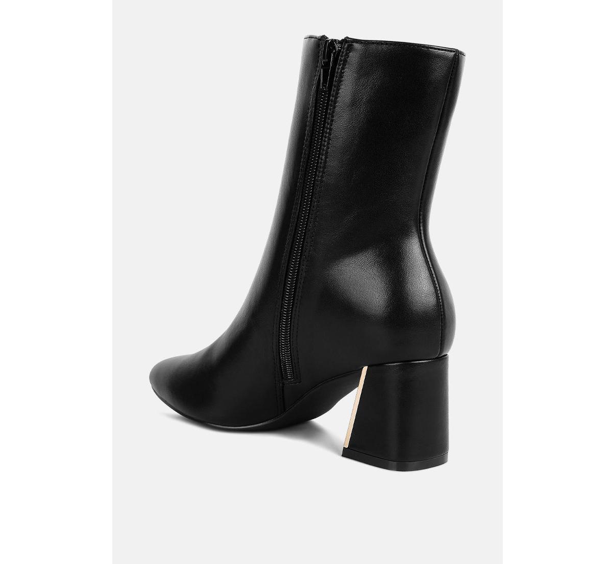 Kiara metallic accent heel high ankle boots