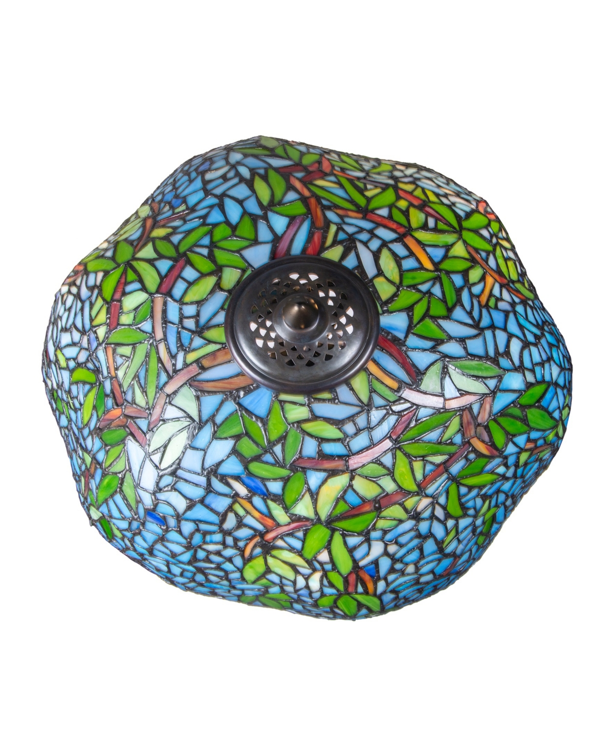 Dale Tiffany Tall Porto Wisteria Tiffany Style Table Lamp - Multi-Color