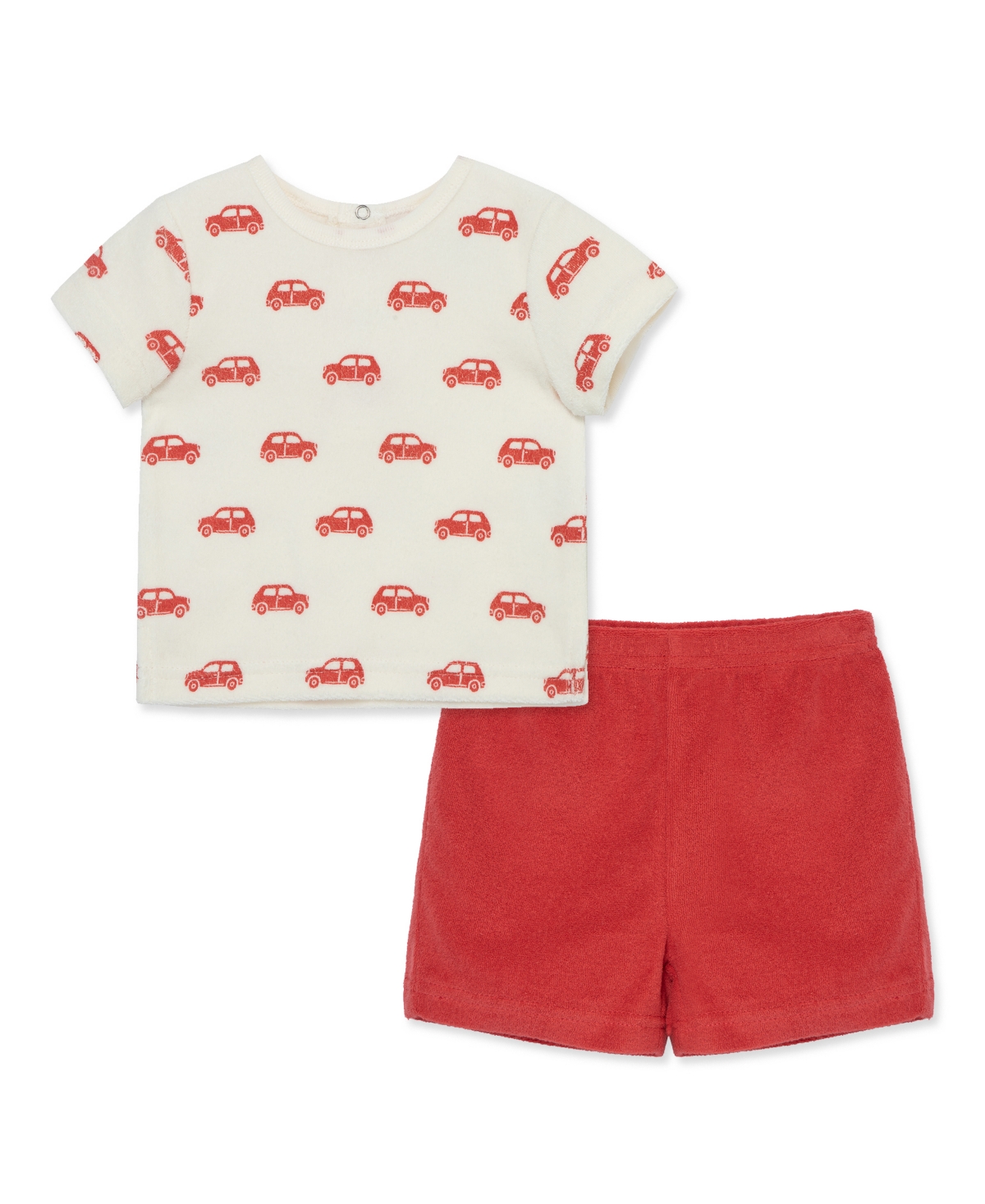 Shop Little Me Baby Boys Red Cars Shorts Set