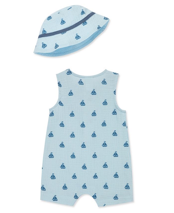 Boys Short Tugboat Romper main image 0