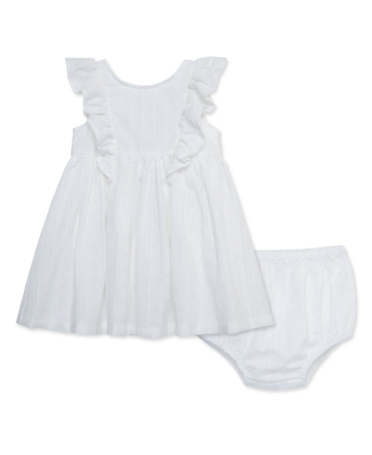 Shop Little Me Baby Girls White Embroidered Sundress