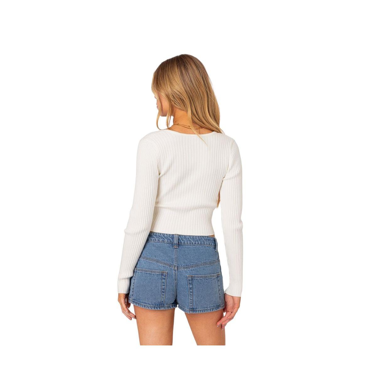 Women's Misty scoop neck ribbed top
