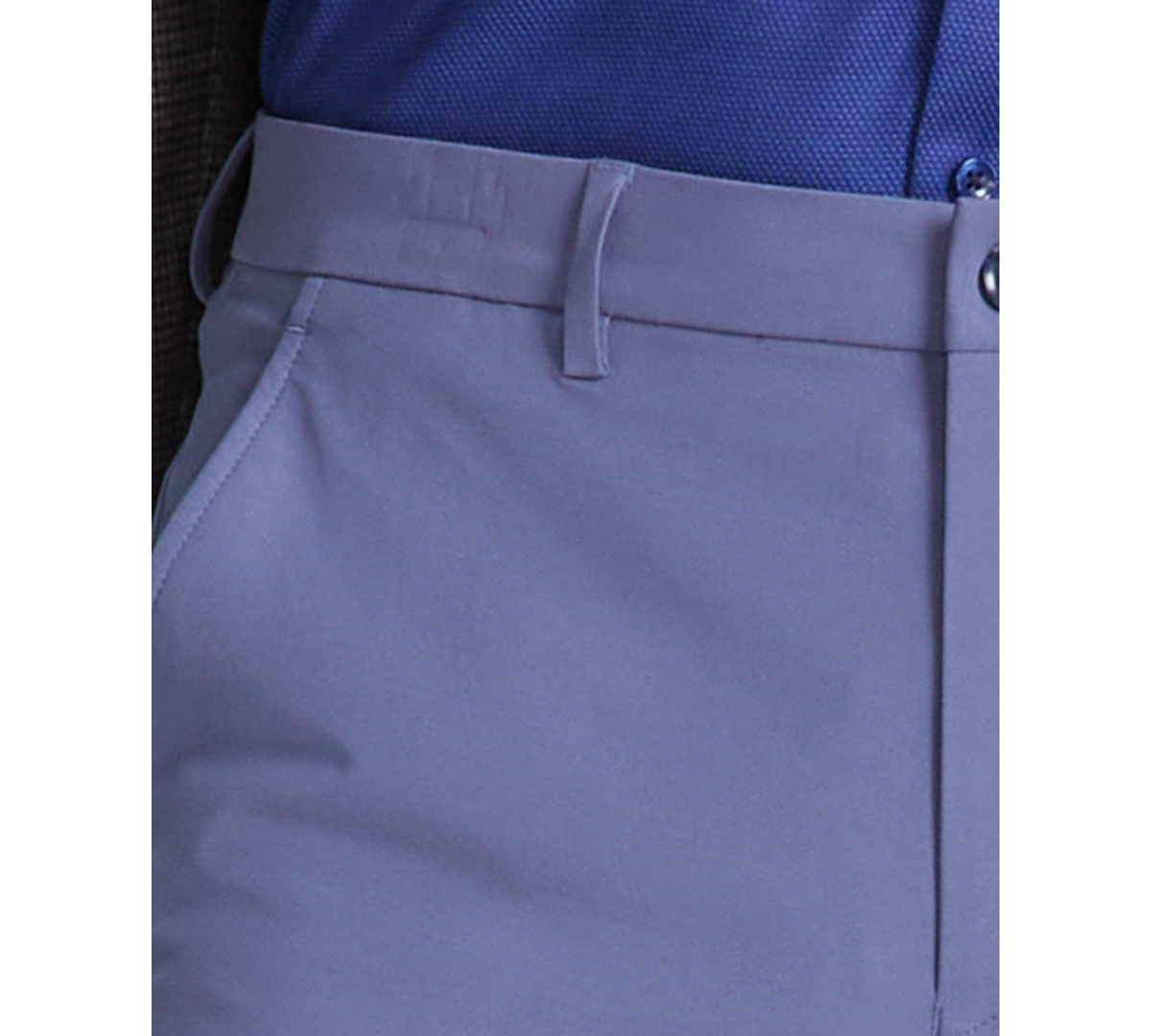 Michael Kors Men's Classic Fit Performance Dress Fall Pants In Ash Light Blue