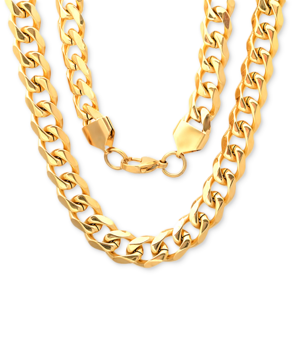 Shop Steeltime Men's Gold-tone Cuban 24" Link Necklace