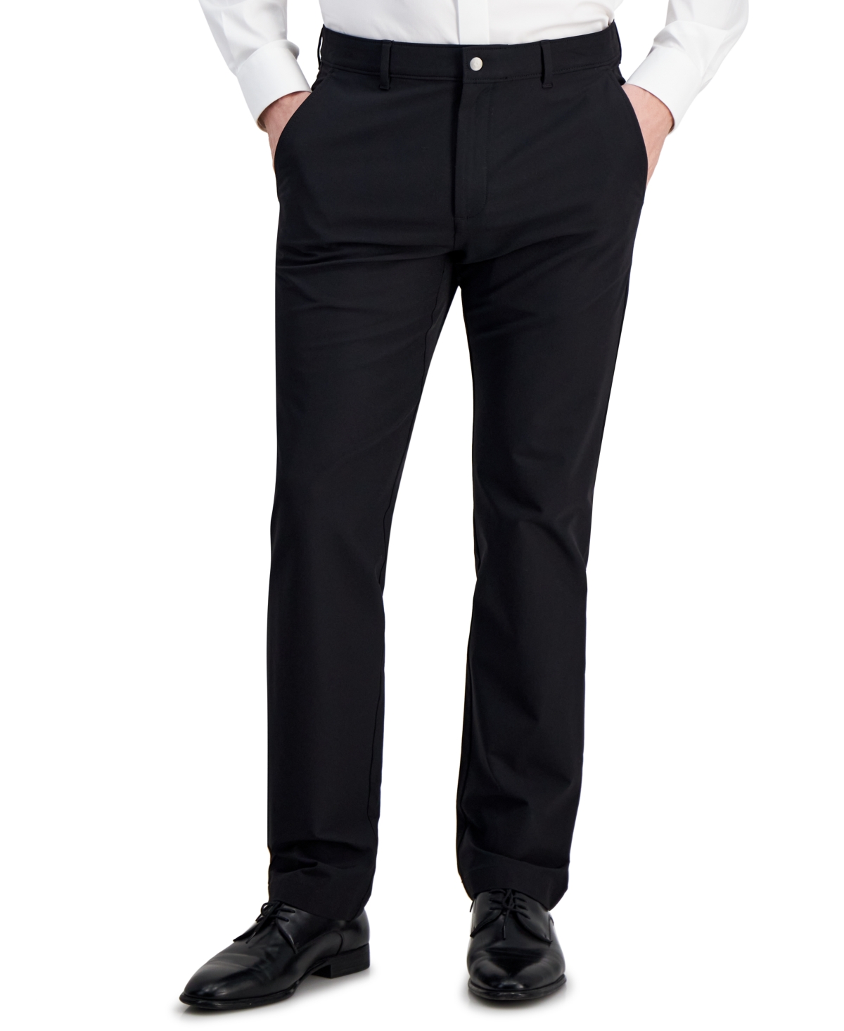 Alfani Men's Alfatech Woven Smart Pants, Created For Macy's In Black