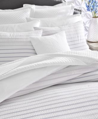 CLOSEOUT! Charter Club Seersucker Ombre Stripe, Full/Queen Duvet Cover Set, Exclusively at Macy’s