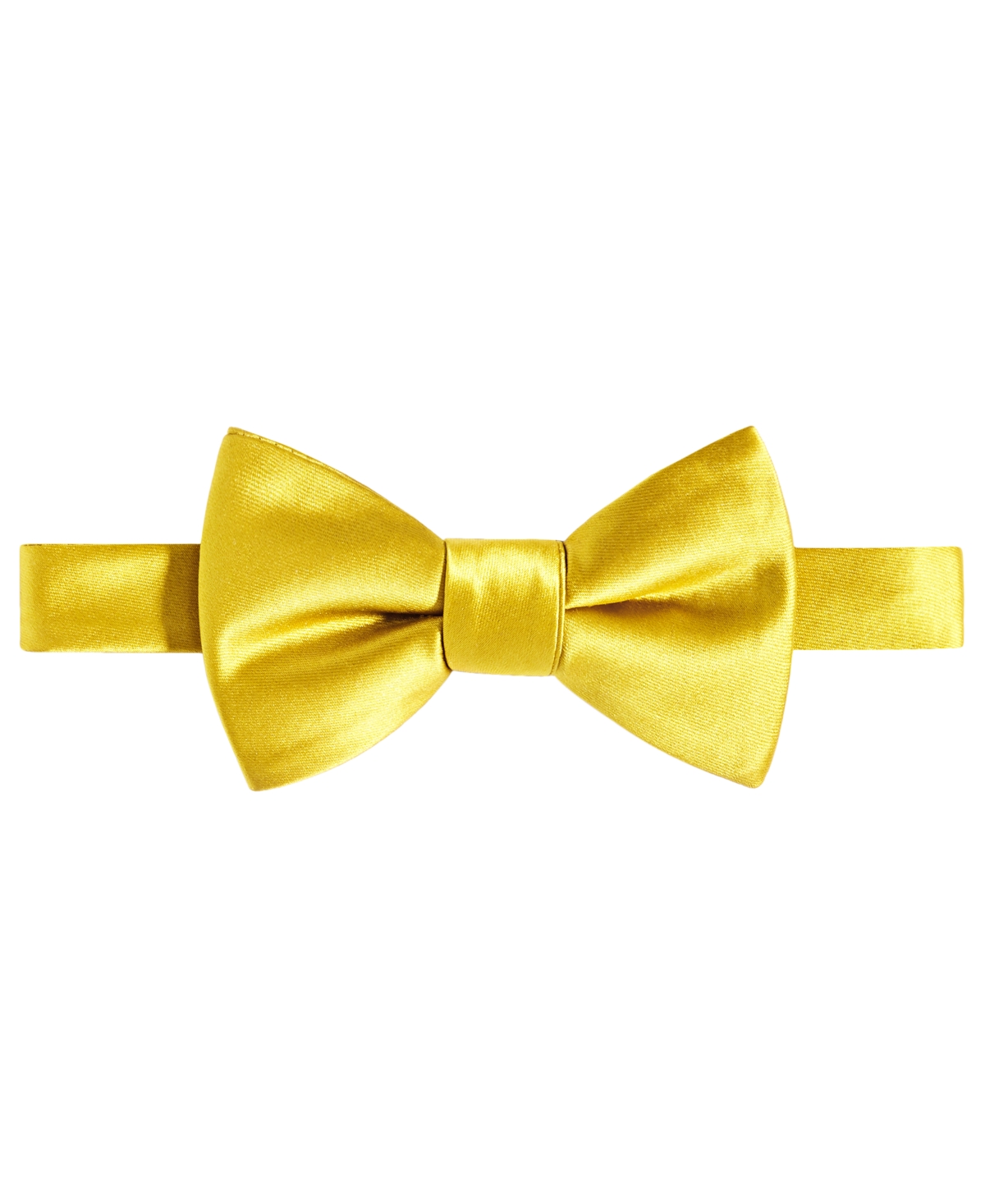 Men's Black & Gold Solid Bow Tie - Gold