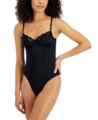 I.N.C. International Concepts - Women's Satin Micro Bodysuit