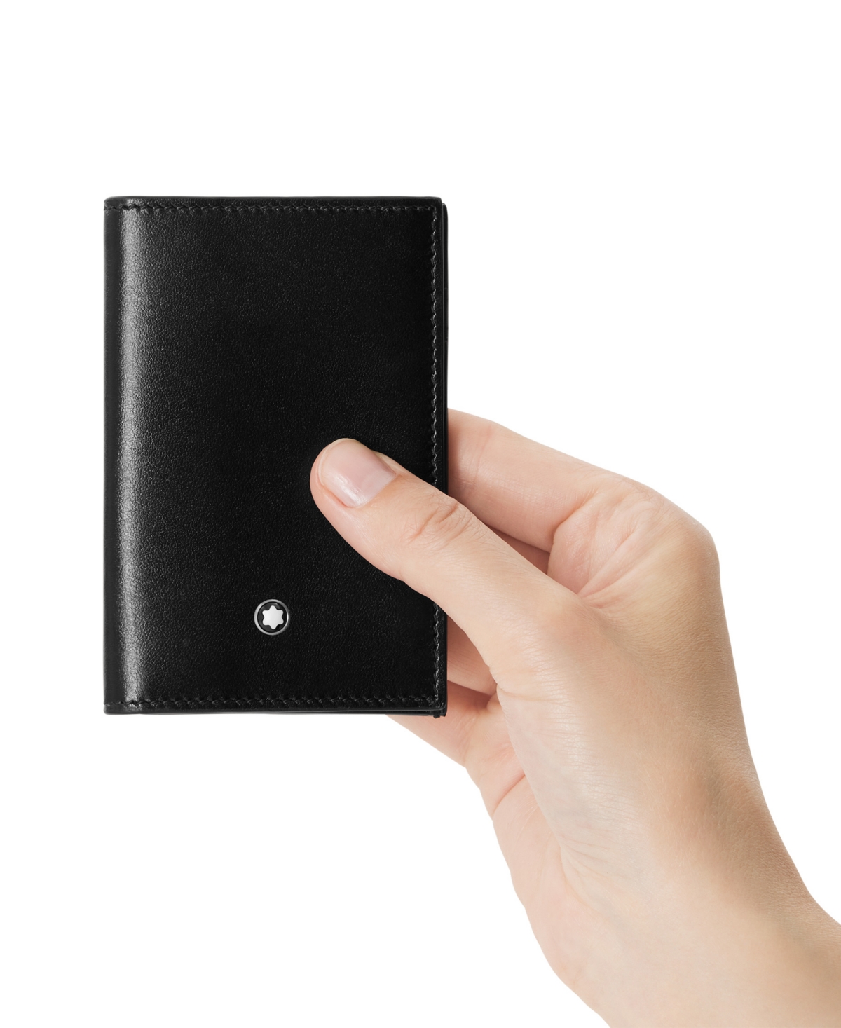 Montblanc Meisterstuck Leather Card Holder In Black