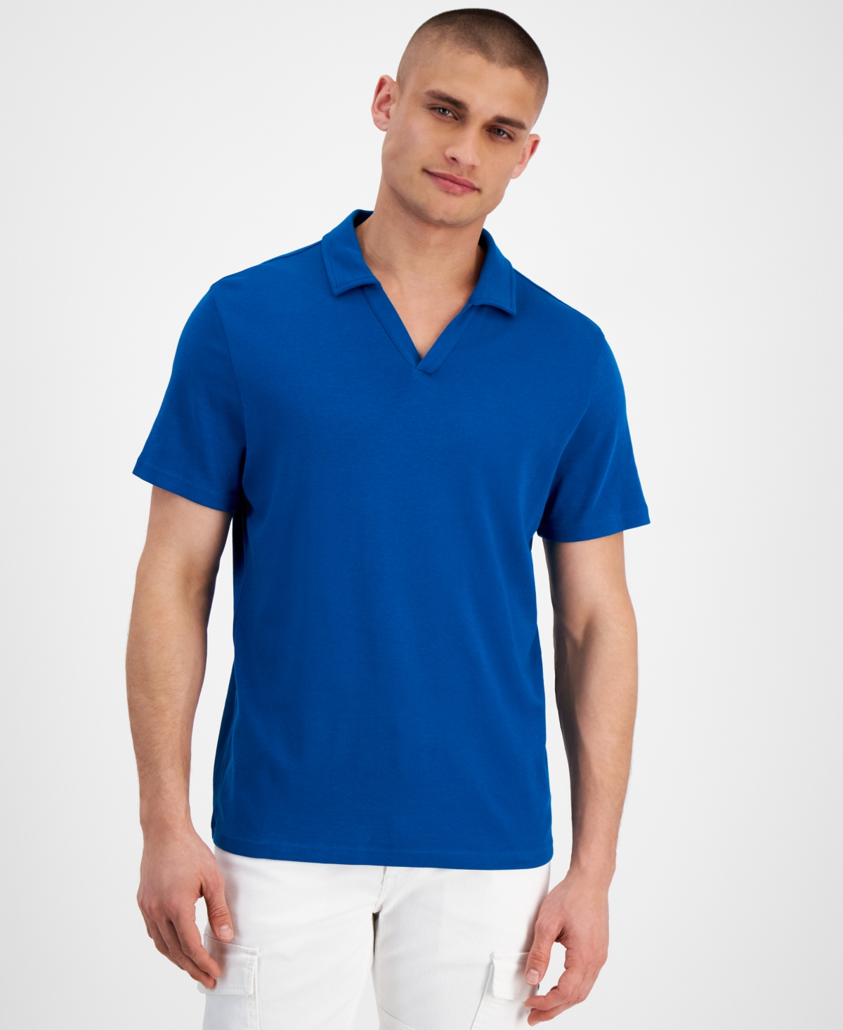 Shop Inc International Concepts Men's Johnny Interlock Polo Shirt, Created For Macy's In Atlantic Coast