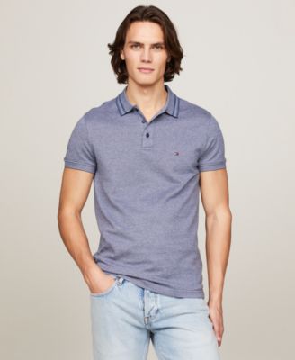 Tommy Hilfiger - Men's Pretwist Mouline Slim Fit Short Sleeve Polo Shirt