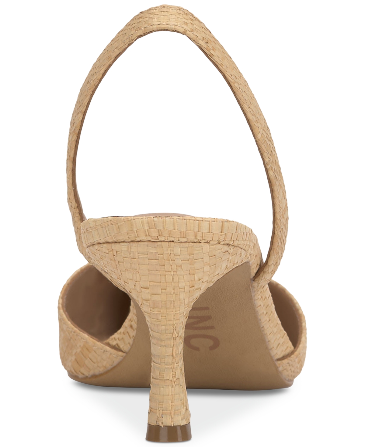 Shop Inc International Concepts Women's Gevira Pointed-toe Slingback Pumps, Created For Macy's In Natural Raffia